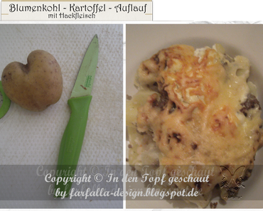 In den Topf geschaut * Blumenkohl-Kartoffel-Auflauf mit Hackfleisch