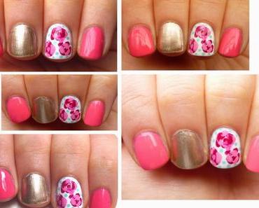 Naildesign: Roses and Dots