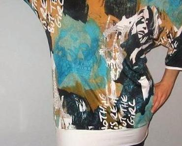 Jearsykleid mit Fledermausärmel