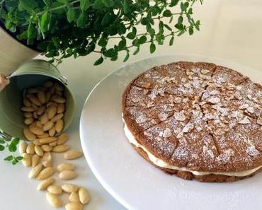 Tarta di mandorla italiana – italienischer Mandelkuchen mit Vanillecreme