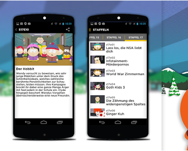 Southpark App im Google Play Store gelandet