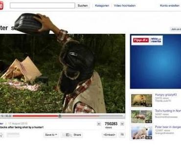 Tipp-Ex Werbung – A hunter shoots a bear