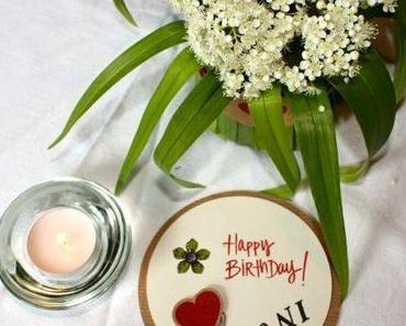 Tischdeko für die 60er Feier meiner Mama