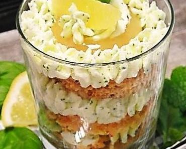 SonntagsSüß aus der Kräuterküche - Mandel Törtchen mit marinierten Zitronenfilets und Melissen-Basilikumobers