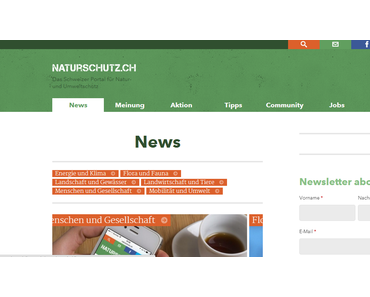 Naturschutz.ch im neuen Gewand