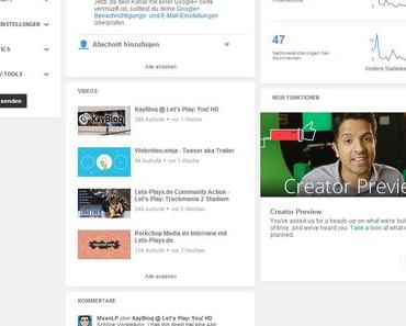 YouTube Dashboard, 60 Frames auf YouTube und mehr