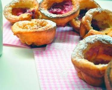 Pop Over Muffins mit Himbeeren