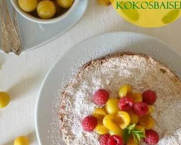 Mirabellen Kuchen mit Kokosbaiser