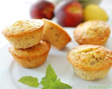 Pfirsich-Cupcakes mit Melonenjoghurt / Peach cupcakes with cantaloupe yogurt