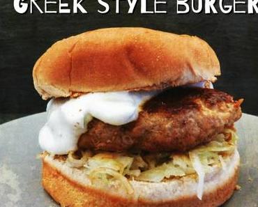 Greek Style Burger mit Krautsalat und Tzatziki