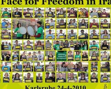 In Karlsruhe gab es viel Zustimmung für die Aktion "Ein Gesicht für Freiheit im Iran"