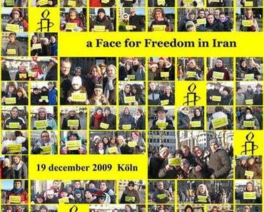 'A face for freedom in Iran' - Köln zeigt Gesicht