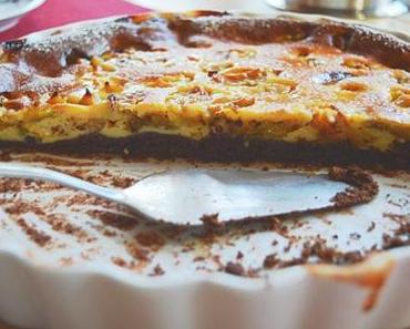 Schokoladiger Pflaumen- Käse- Pie