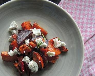 Gebackene Rote Bete mit Ziegenfrischkäse