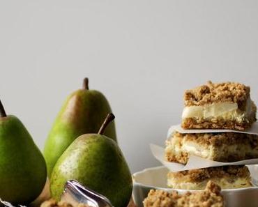 Birnen-Cheesecake mit Crunchy-Streuseln .... so schmeckt mir der Herbst