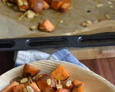 Savoury Wednesday {Street Food September}: Kardamom-Zimt Ofen-Süßkartoffeln mit Mandeln