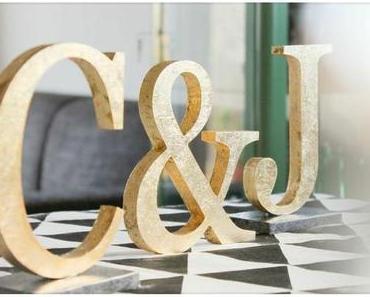 Hochzeits DIY / Buchstaben für den Brauttisch