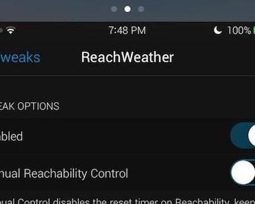 Neue Tweaks bringen Wetter Infos, iOS 8 Widgets und Nyan Cat in die Reachability View