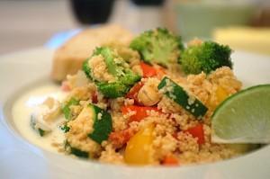 Couscous-Gemüse mit Cashewnüssen