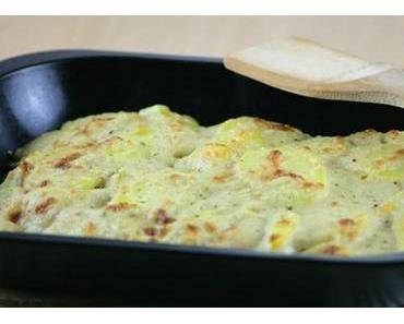 Kartoffel-Lauch-Auflauf mit Hefeschmelz überbacken