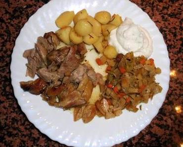 Cena Fin de año - Paletilla de Cordero  -           Silvestermenü - Lammschulter