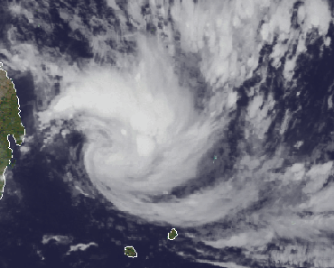 Tropischer Sturm BANSI bei Mauritius
