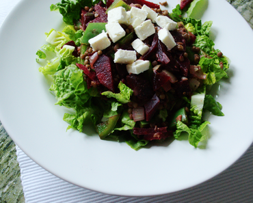 Warmer Linsensalat mit Rote Bete und Feta