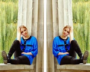 Seidenbluse & Samtleggins