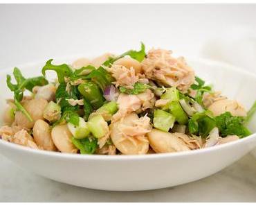 Mediterraner Thunfischsalat mit weißen Bohnen