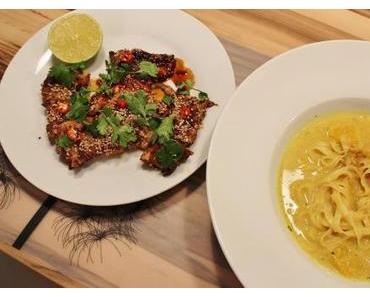 Jamie Oliver inspired: Thai chicken “Laksa” mit Kürbis Tom Ka Gai