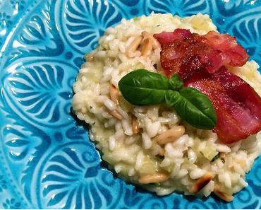 Basilikum-Pinienkern-Risotto