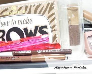Schminksammlung – Augenbrauen Produkte