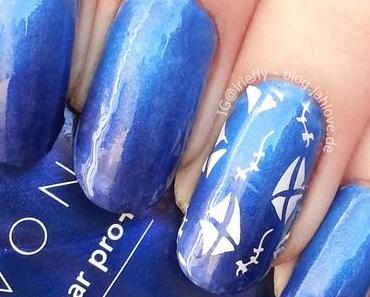 [Nails] Tiefblauer Gradient-Sommerhimmel