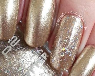 [Nails] P2 - Gold & Crown "020 Golden Aura" & P2 Lost in Glitter "020 Get Gorgeous!