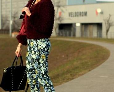 Floral Cigarette Pants