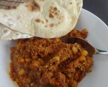 indisches kokos-kichererbsen curry