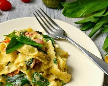 Bandnudeln mit Bärlauch-Pesto