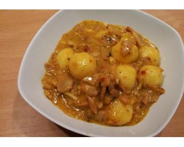 Curryfleisch mit Klößen