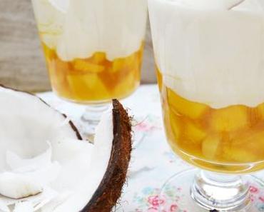 Fruchtig, leichtes Naschvergnügen! Mango-Pina-Colada-Dessert