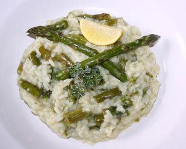 Risotto mit grünem Spargel