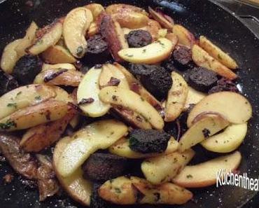 Apfel-Kartoffel-Pfanne mit Blutwurst